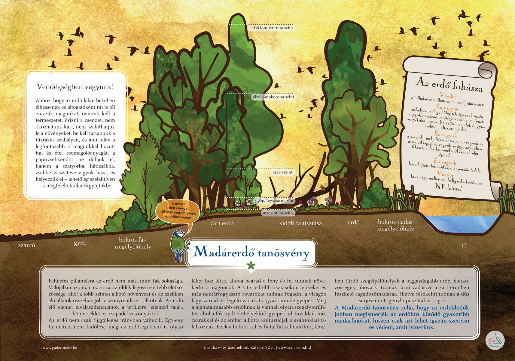 Madárerdő tanösvény, Zalaegerszeg és Nagykanizsa