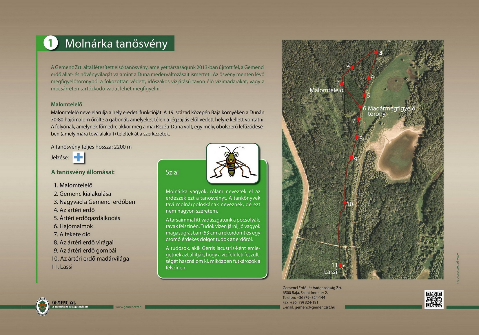 Molnárka tanösvény – Pörböly, Gemenci erdő