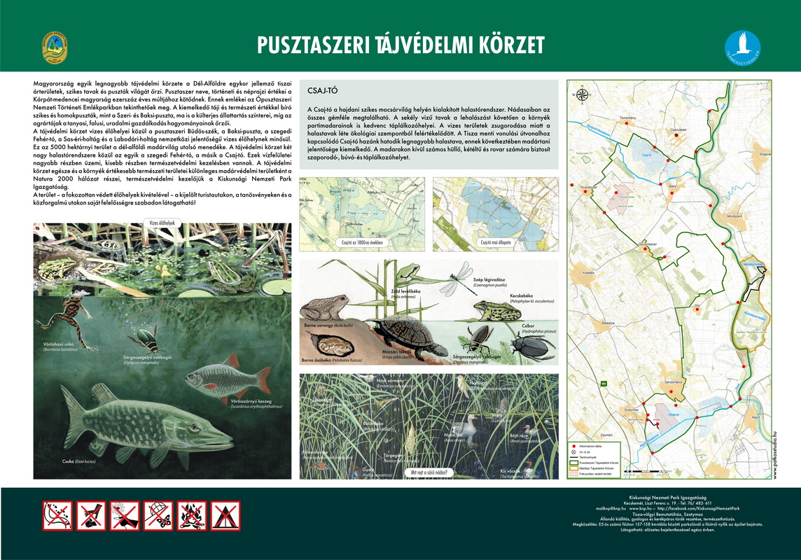 Tanösvénytáblák a Pusztaszeri Tájvédelmi Körzetben