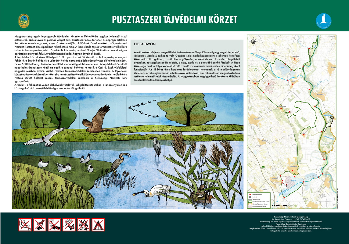 Tanösvénytáblák a Pusztaszeri Tájvédelmi Körzetben