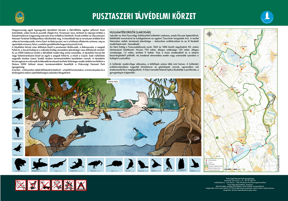 Tanösvénytáblák a Pusztaszeri Tájvédelmi Körzetben