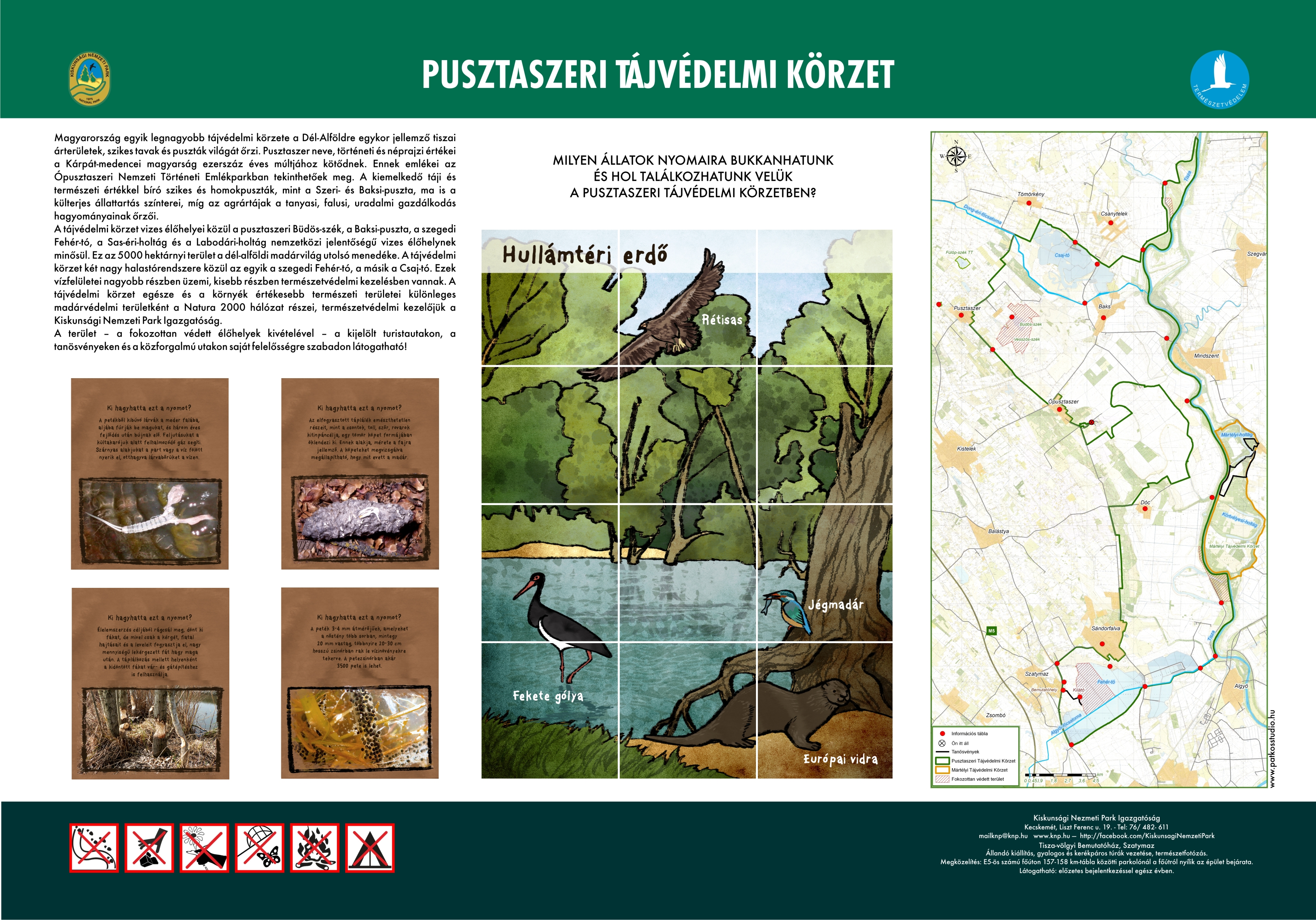 Tanösvénytáblák a Pusztaszeri Tájvédelmi Körzetben