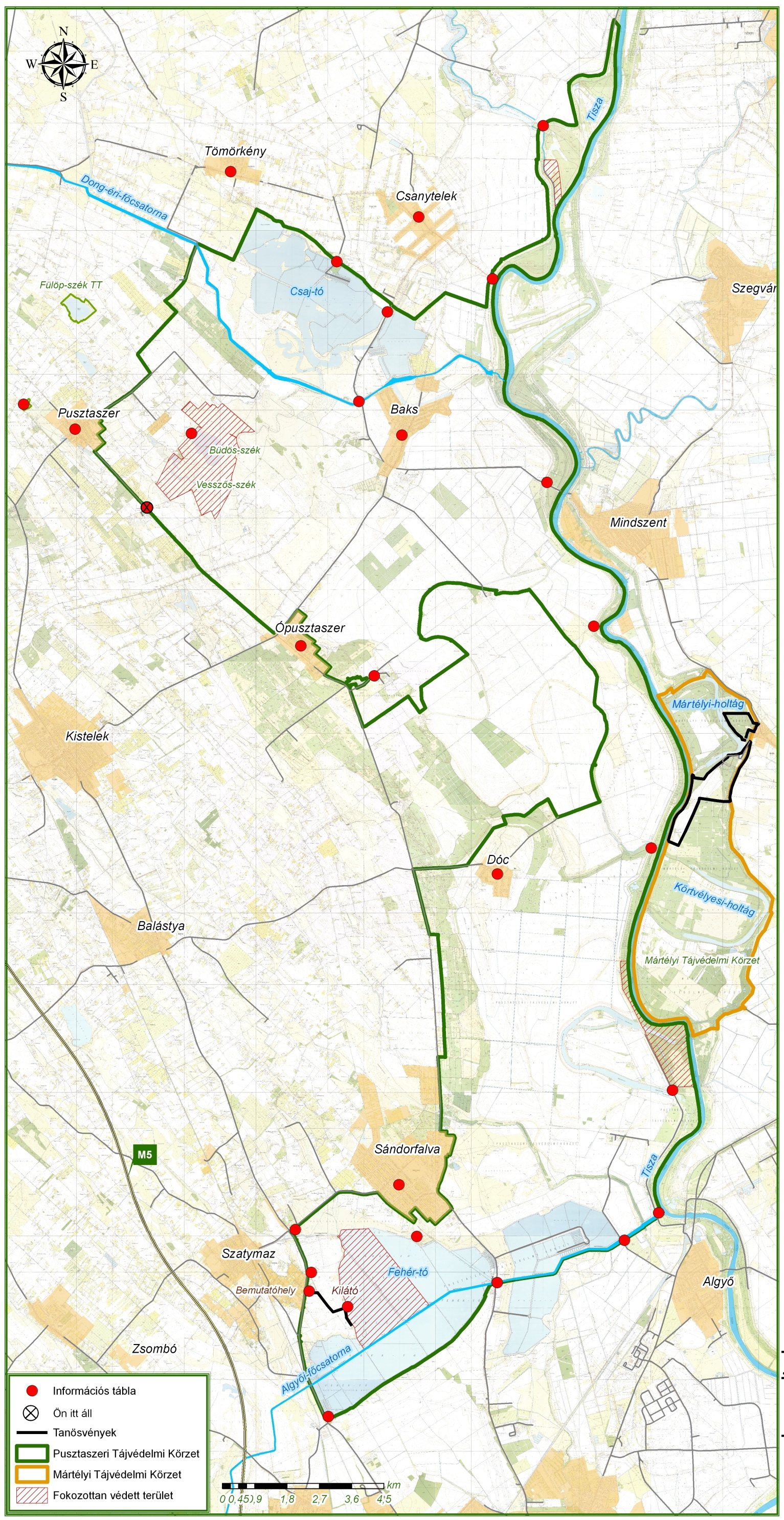 Tanösvénytáblák a Pusztaszeri Tájvédelmi Körzetben