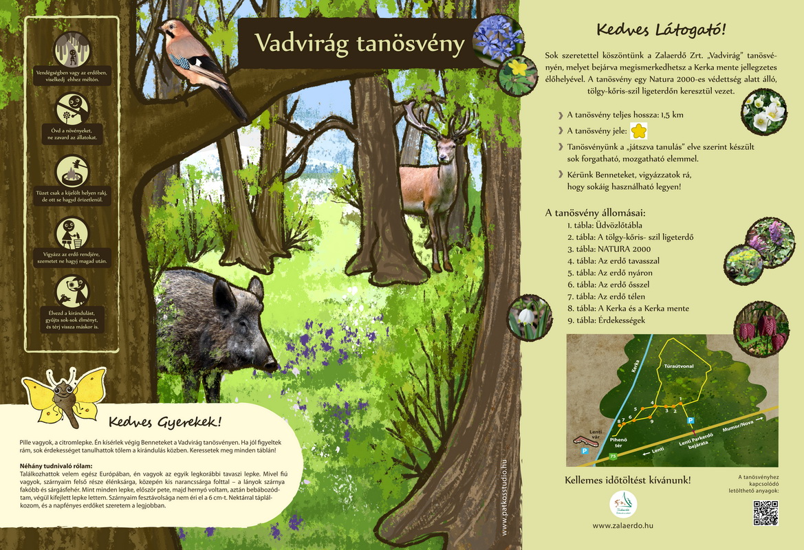 Vadvirág tanösvény, Lenti