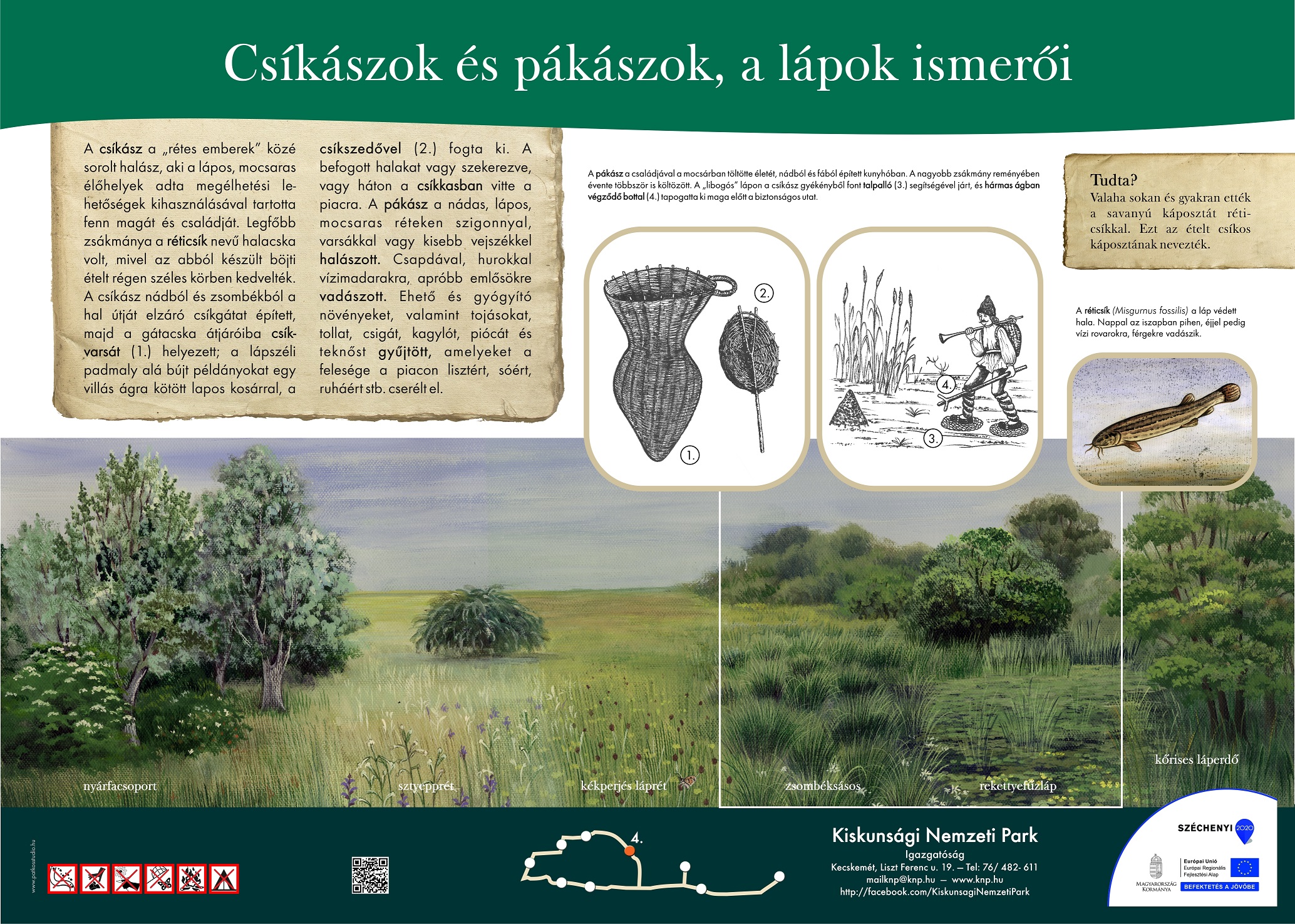 Tanösvény a Fejetéki-mocsáron, Kiskunsági Nemzeti Park
