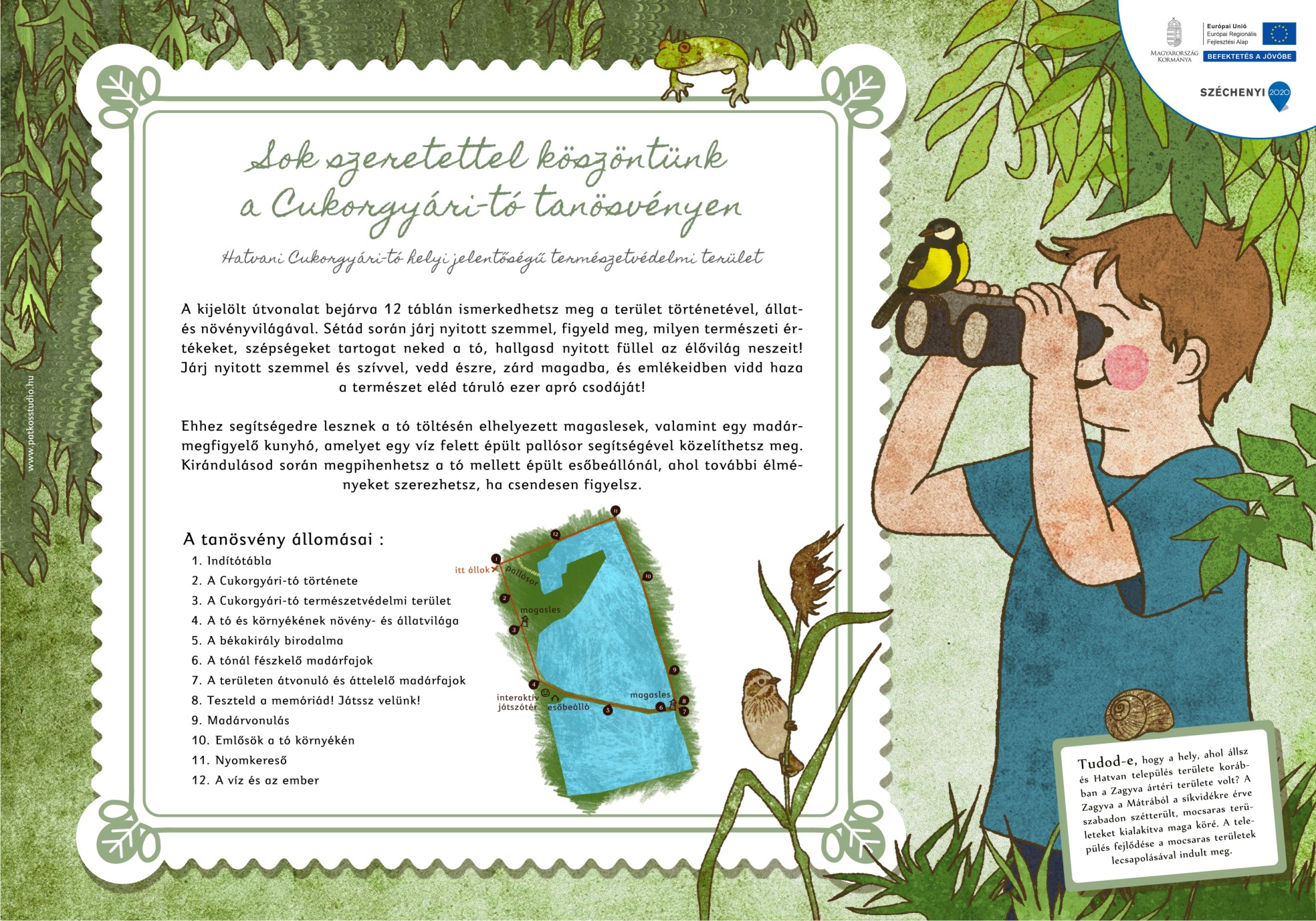 Cukorgyári-tó tanösvény, Hatvan