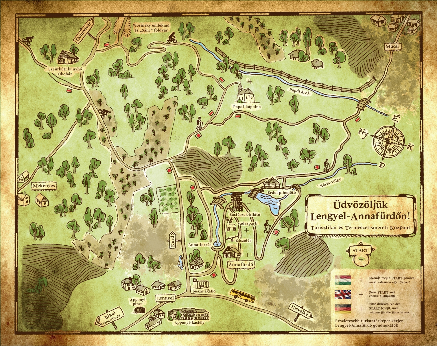 Tanösvénytáblák és játékok a Tolnai-hegyháton