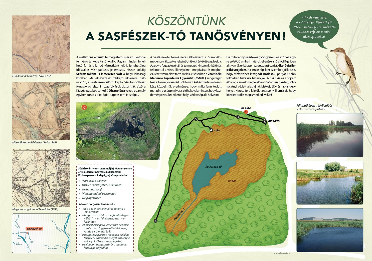 Sasfészek-tó tanösvény, Páty