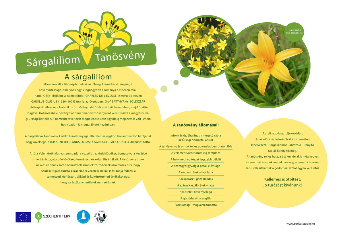 Rezgő nyár és Sárgaliliom tanösvény felújítása az Őrségben