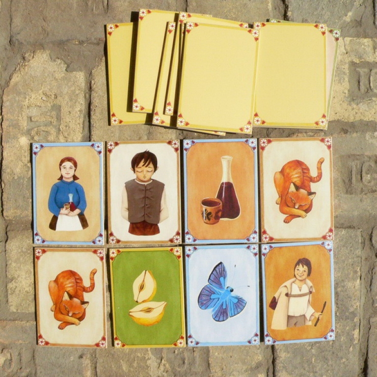 Memória játék Gárdonyi mesehősök illusztrációival