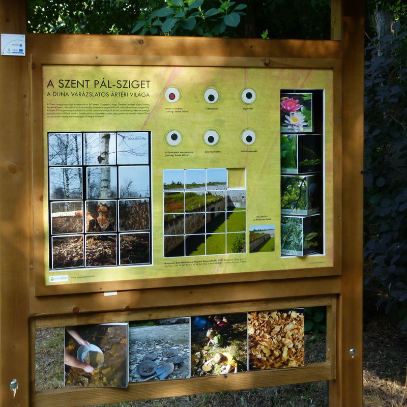 Interaktív tanösvénytábla a Szent Pál-sziget élővilágáról