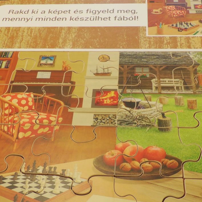 Puzzle a fából készült tárgyakról