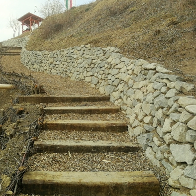 Lépcsősor a tanösvényen