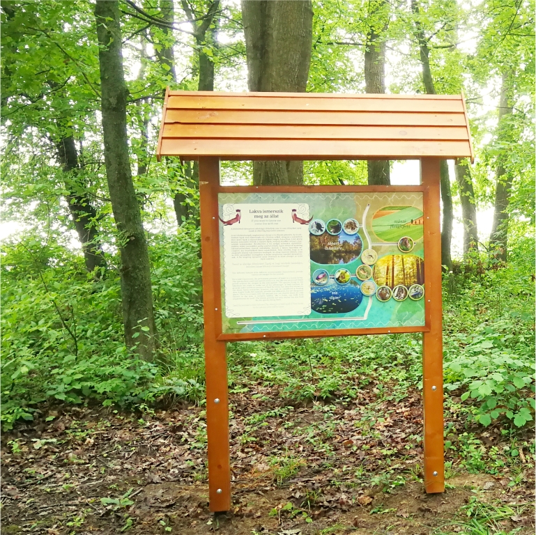 Interaktív tanösvénytábla - melyik állat hol lakik?