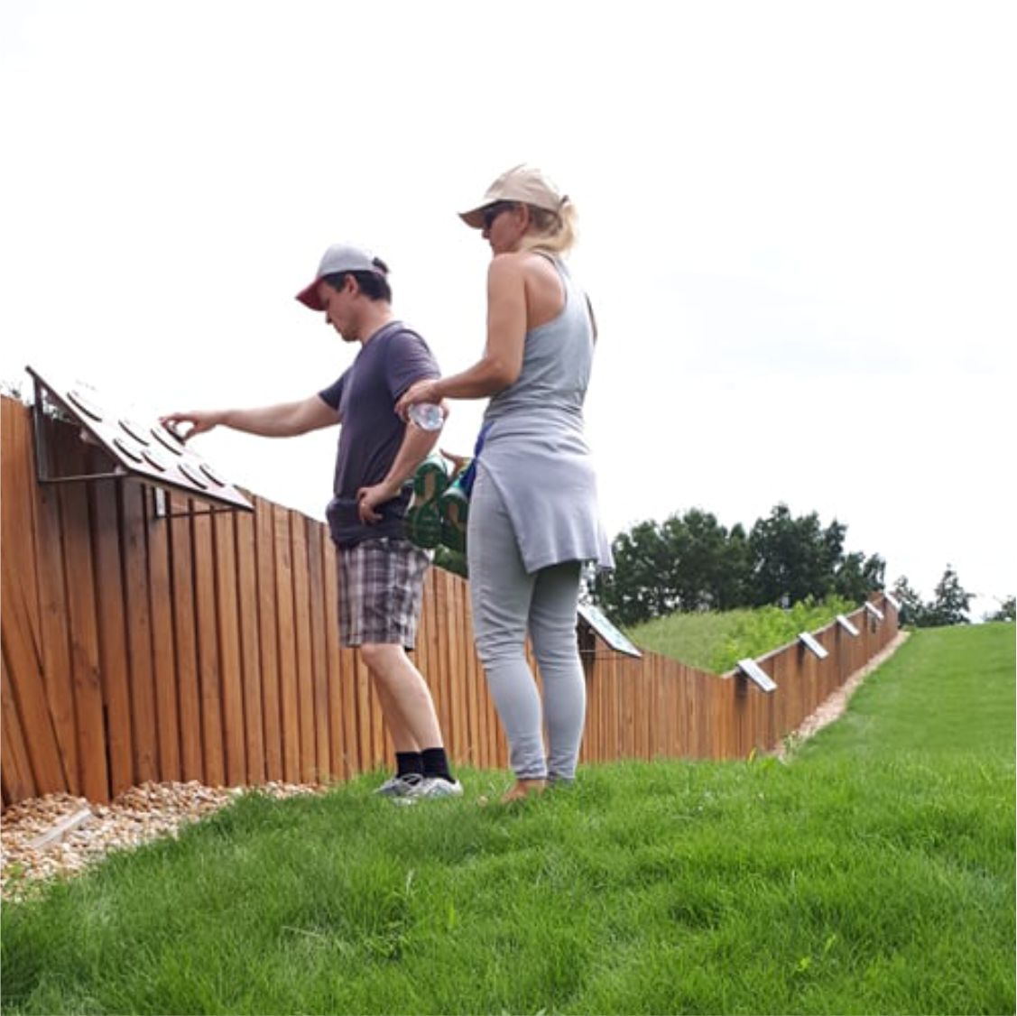 A tanösvény helyszíne a látogatóközpont tetején lévő zöldtető