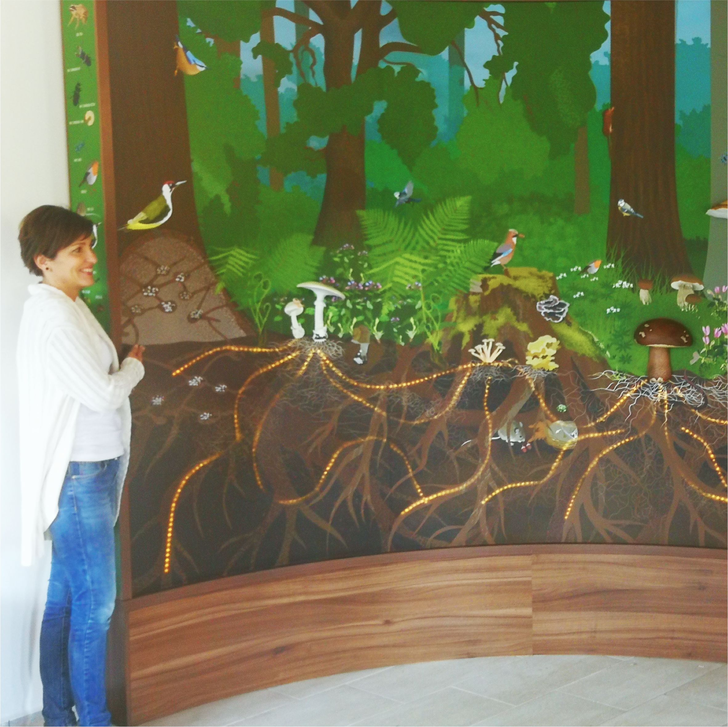 Ledes falgrafika a gombafonalak hálózatáról