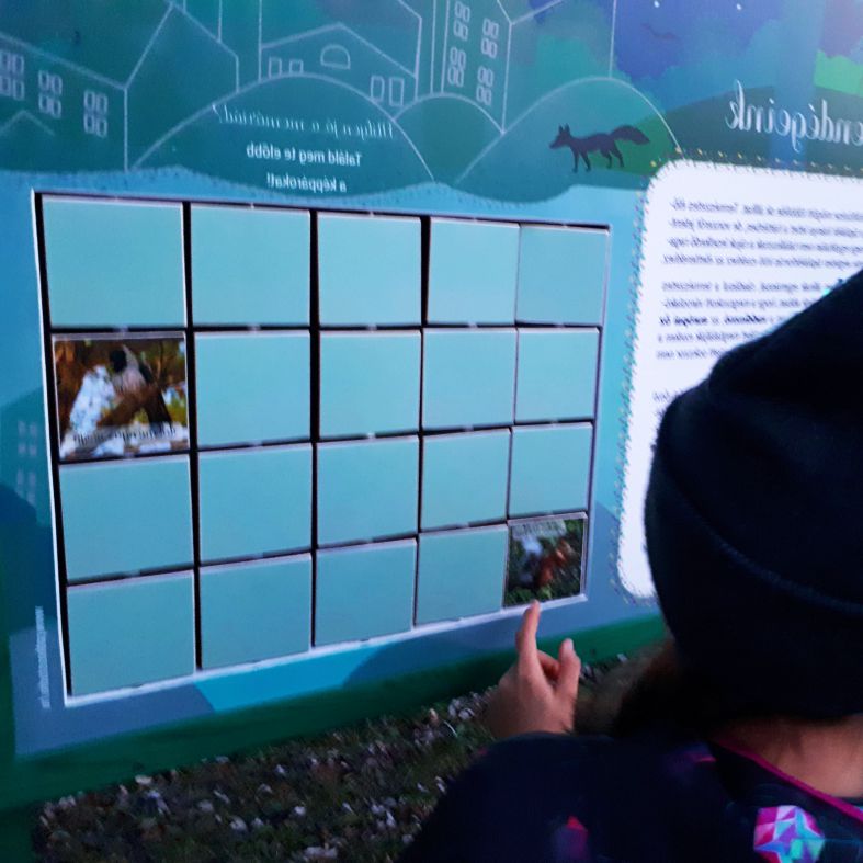 Tedd próbára a memóriád! - tanösvénytábla részlete