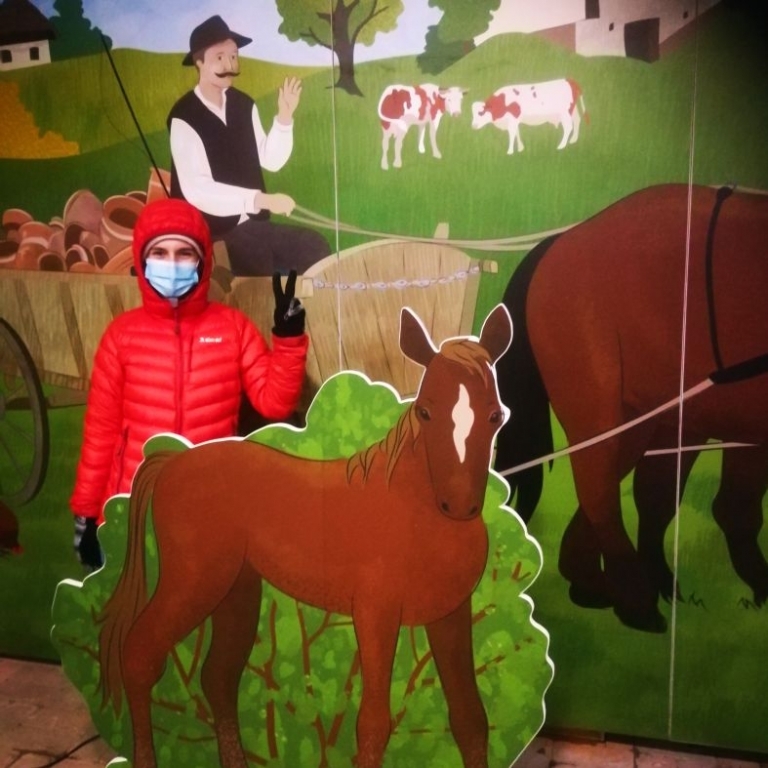 Posing with horses - Posa con cavalli