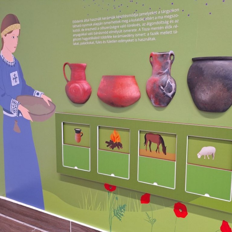 3D elemek a kiállítási tablóban