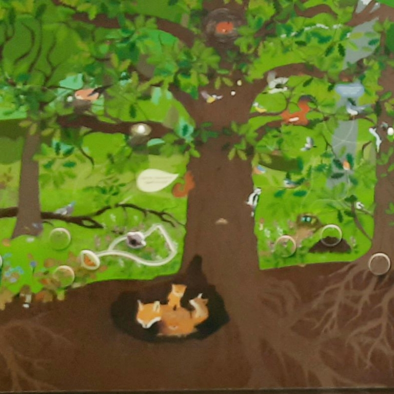 Az erdő állatai interaktív fal - 1