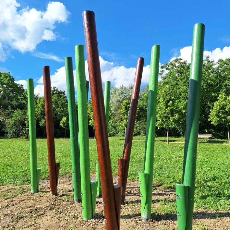 Lépegető ösvény, telepített gólyalábak