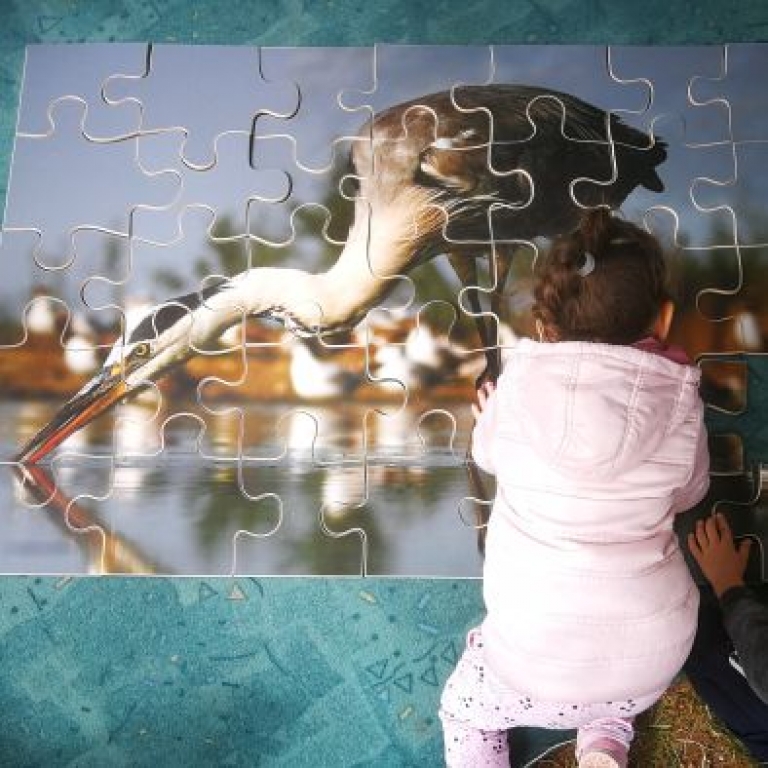 Óriás puzzle oviban