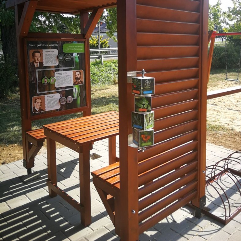 Interaktív kerékpáros pihenő Szentgálon - 02